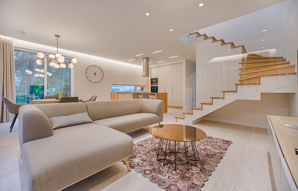 Smart home living room setup
