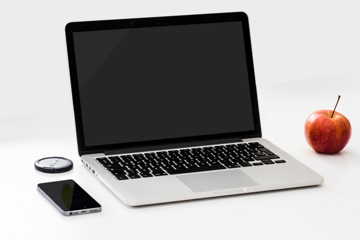 Laptop on a clean desk workspace